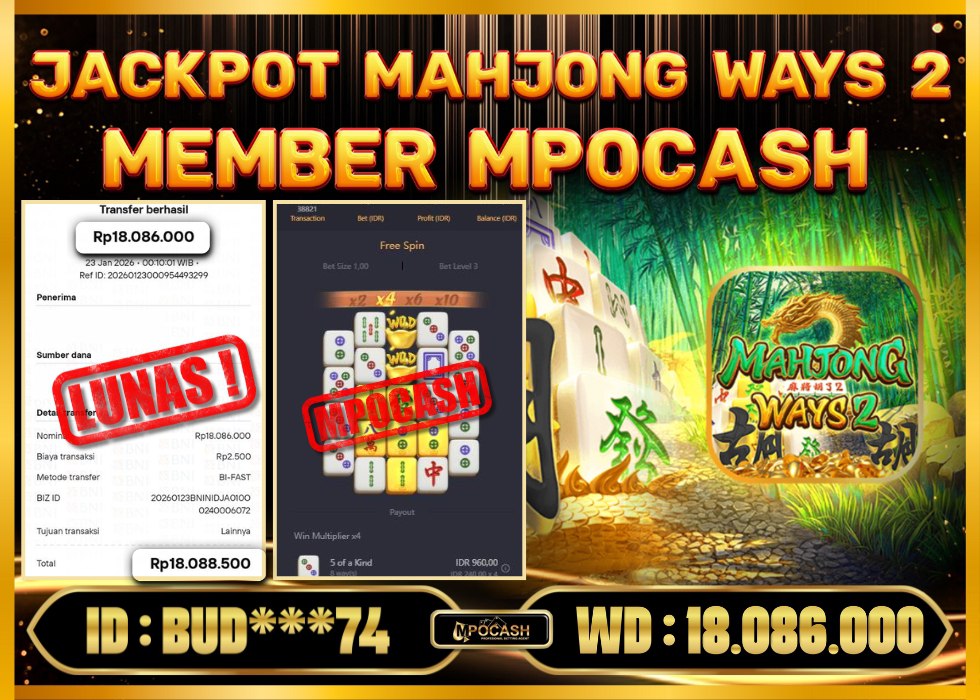 MPOCASH JACKPOT MAHJONG WAYS 2