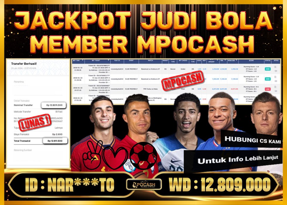 MPOCASH JACKPOT JUDI BOLA