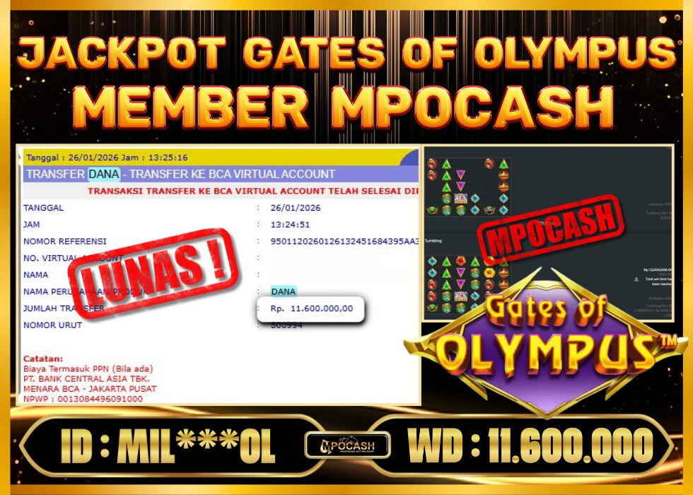 MPOCASH JACKPOT GATES OF OLYMPUS