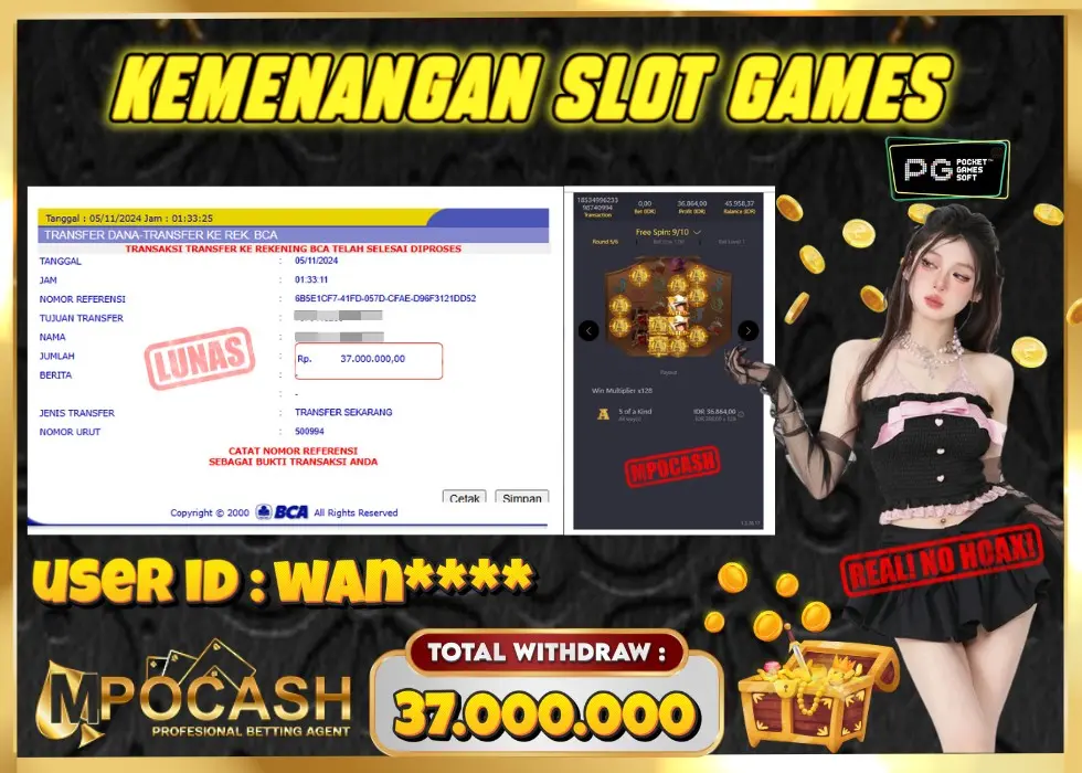 MPOCASH JACKPOT SLOT WILD WEST GOLD Rp 37.000.000 - LUNAS!!!